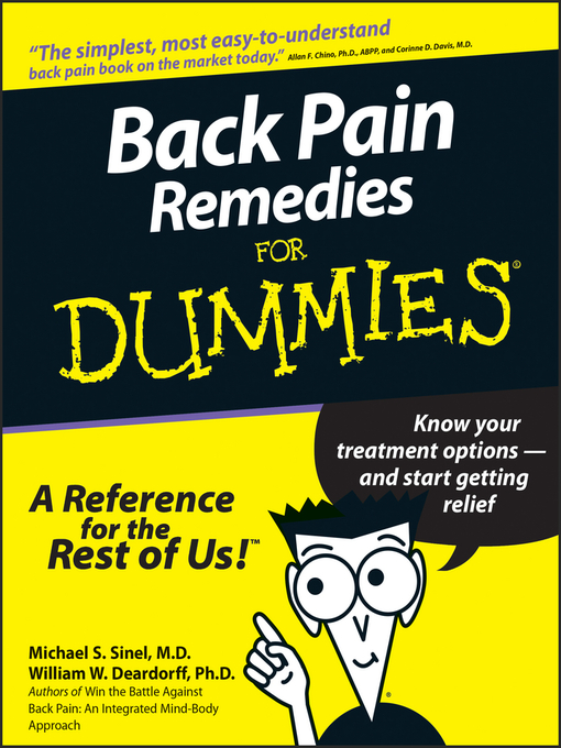 Title details for Back Pain Remedies For Dummies by Michael S. Sinel - Available